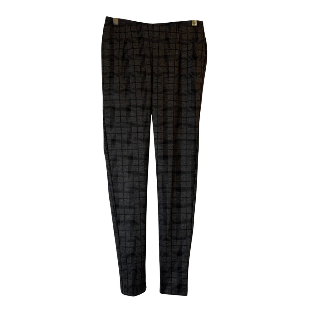 Calvin Klein Plaid Skinny Ankle Pants Gray and Black Size 2 - Picture 2 of 9